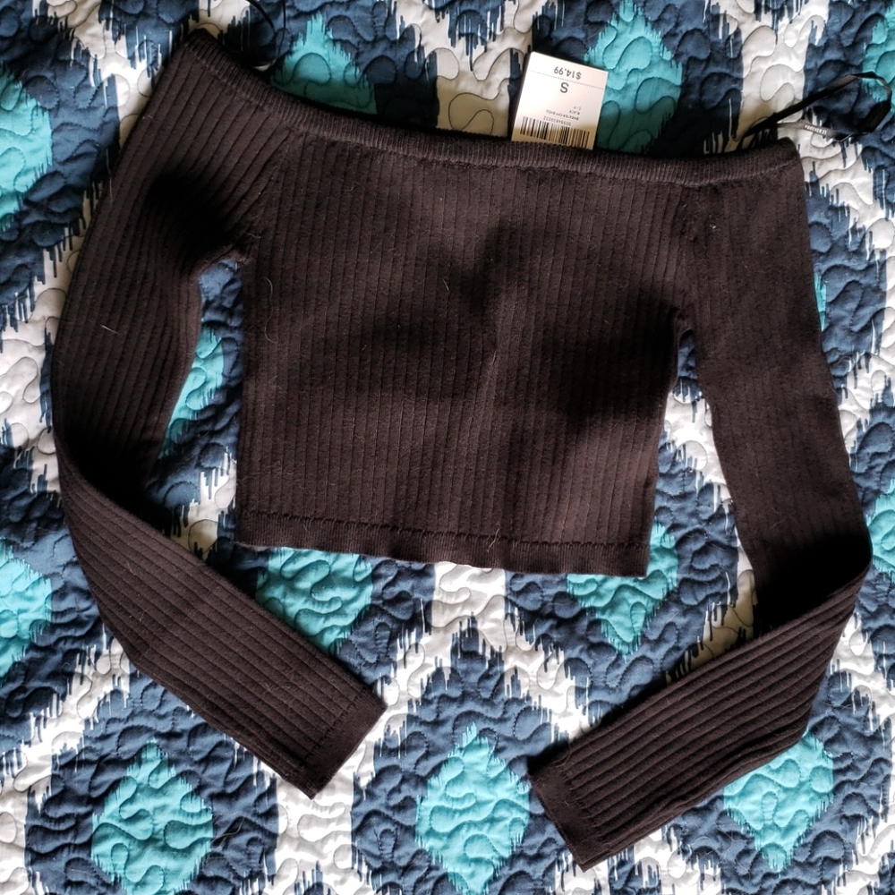 Forever 21 off the shoulder sweater crop